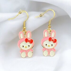 NEW HELLO KITTY Bunny Earrings - Hypoallergenic